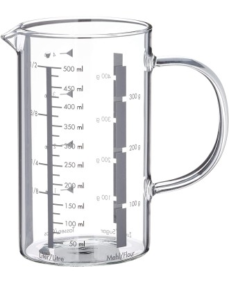 Cana gradata de masurare, sticla borosilicat, 500 ml, KUCHENPROFI